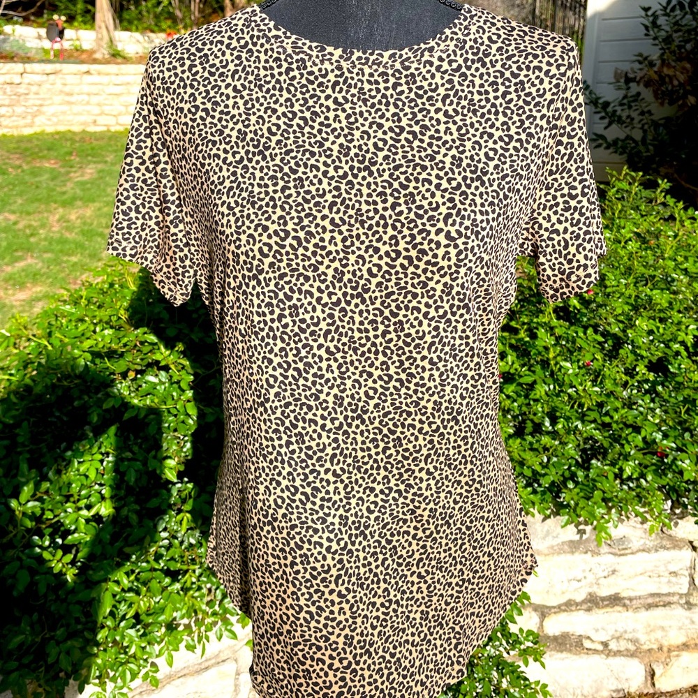 Luxe, Leopard, short sleeve, Shirt, size M